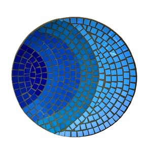 Tons de placa de mosaico de bambu azul