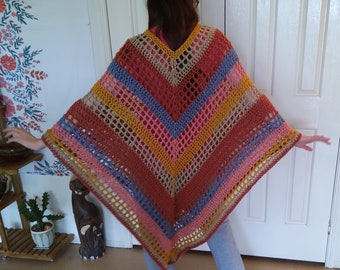 Bright colourful poncho