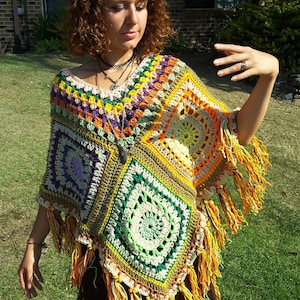 Unique Creation Hippy Clothing Tassel Poncho Boho Wear - Etsy