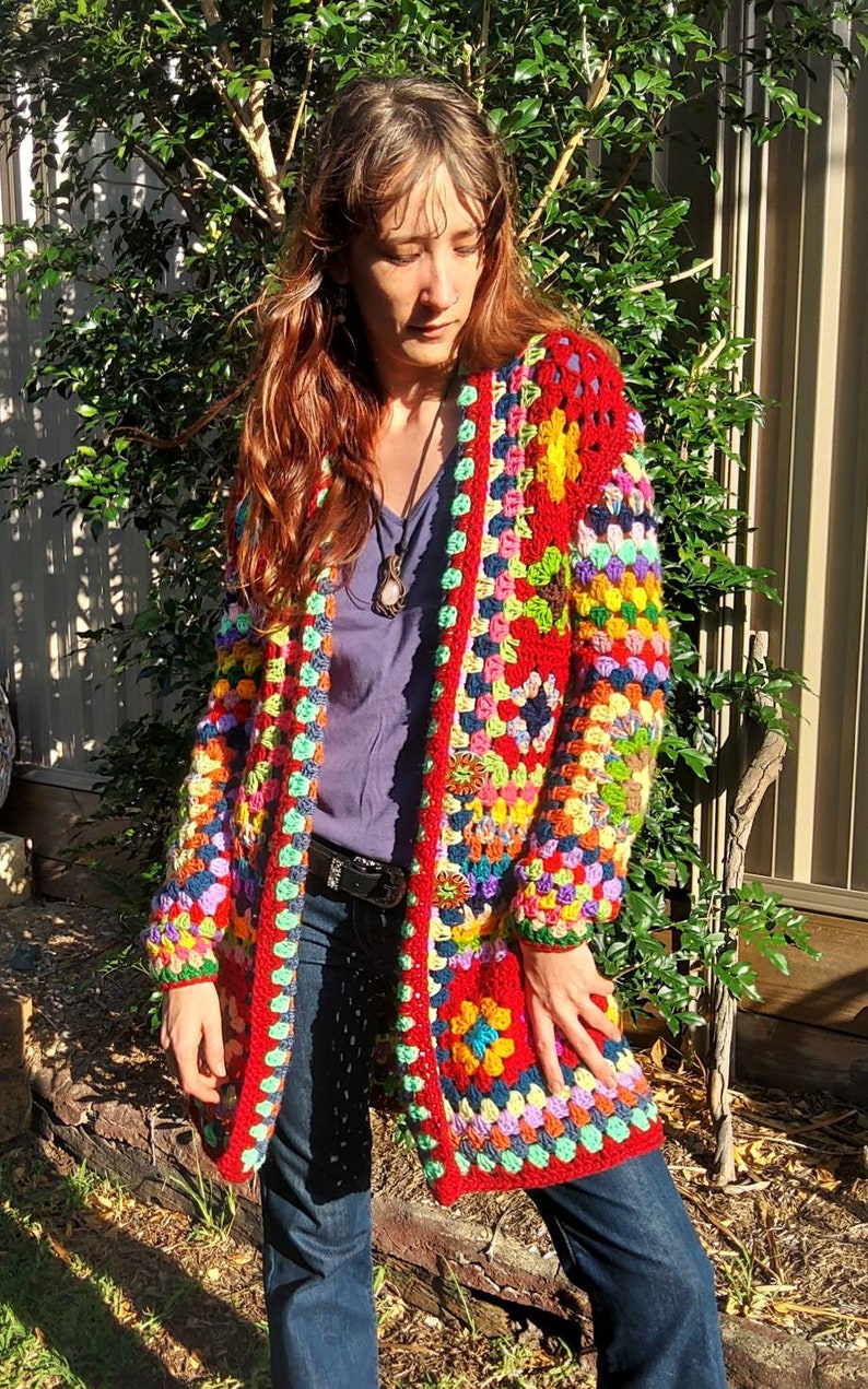 Retro granny square jacket image 1