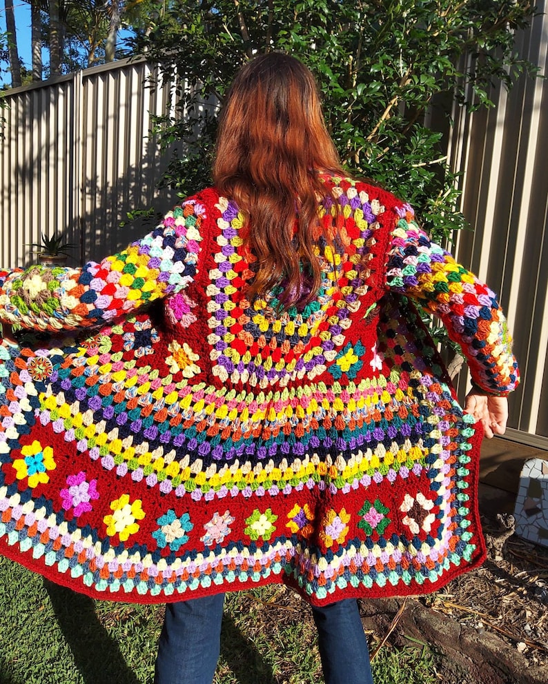 Retro granny square jacket image 3