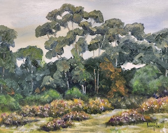 Coto De Caza Meadow 9 x 12 Plein Air Oil Painting, California Impressionism