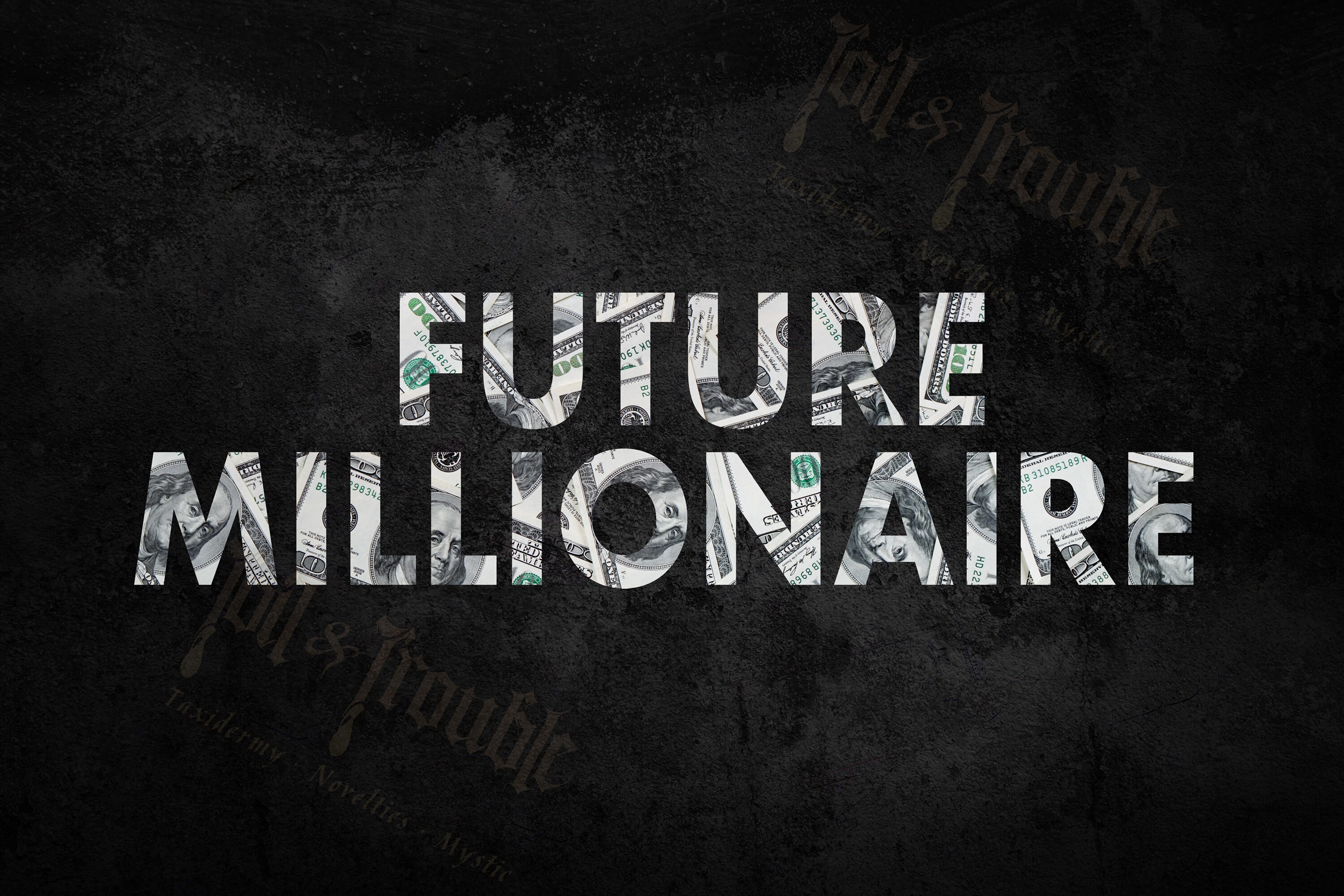 El cartel de Future Millionaire imprime a la luna dinero | Etsy