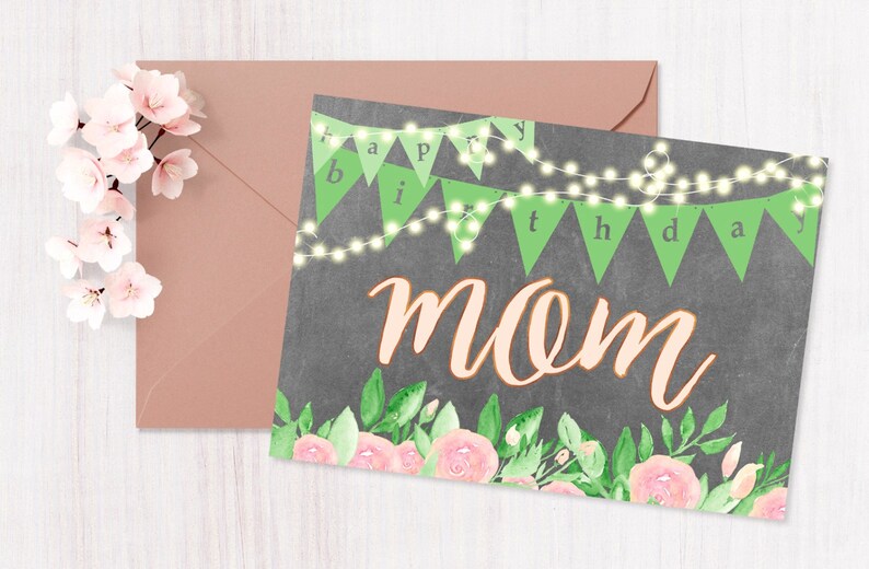 floral birthday card for