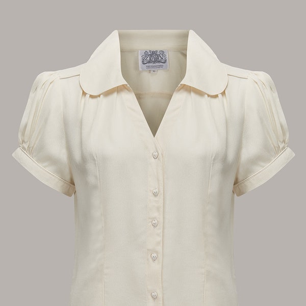 Judy Blouse in Cream by The Seamstress of Bloomsbury | Authentic Vintage 1940s Style