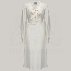 Eva Dress in Cream by The Seamstress of Bloomsbury | Authentic 1940's Inspired Designs
