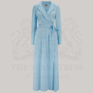 1940’s Hollywood Pyjama Set in Powder Blue by The Seamstress of Bloomsbury | Authentic Vintage 1940's Style
