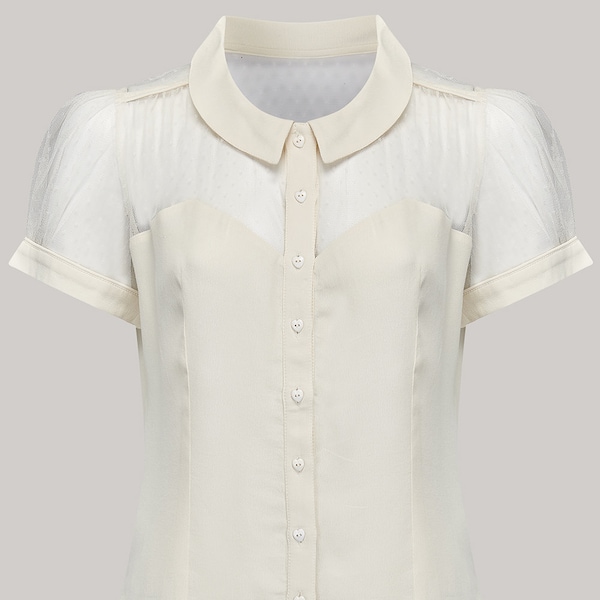 Florance Blouse in Cream by The Seamstress of Bloomsbury | Authentic Vintage 1940's Style