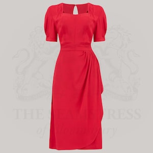 Shelly Dress in Lipstick Red by The Seamstress of Bloomsbury Authentic Vintage 1940's Style image 1