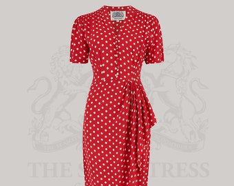 Mabel Dress in Red Polka Dot by The Seamstress of Bloomsbury | Authentic Vintage 1940's Style