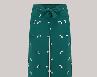 Winnie Trousers in Green Doggy by The Seamstress of Bloomsbury | Authentic Vintage 1940's Style