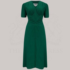 Ruby Dress in Hampton Green by The Seamstress of Bloomsbury Classic 1940s Authentic Vintage Style zdjęcie 1