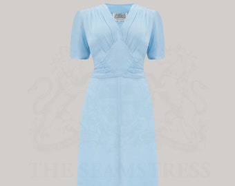 Ruby Dress in Powder Blue by The Seamstress of Bloomsbury | Classic 1940s Authentic Vintage Style