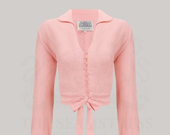 Clarice Blouse in Blossom Pink by The Seamstress of Bloomsbury | Authentic Vintage 1940s Style