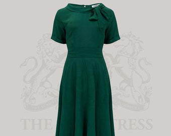 Cindy Dress in Hampton Green by The Seamstress of Bloomsbury | Authentic 1940s Inspired Dress