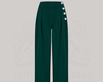Audrey Trousers in Hampton Green by The Seamstress of Bloomsbury | Authentic Vintage 1940s Style