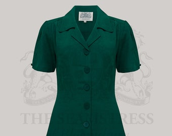 Grace Blouse in Hampton Green by The Seamstress of Bloomsbury | Authentic Vintage 1940s Style