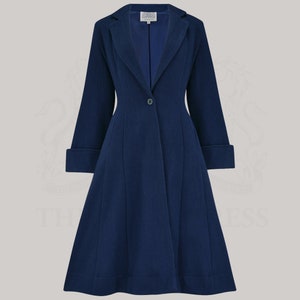 Elizabeth Coat in Navy by The Seamstress of Bloomsbury | Classic Authentic Vintage Style Clothing