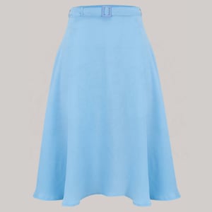 Tellerrock in Taubenblau | Vintage 1940s Style Damenrock | Die Näherin von Bloomsbury