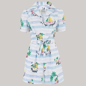 Emma Playsuit in Seaside Print | Authentic Vintage 1940&#39;s Playsuit | The Seamstress of Bloomsbury