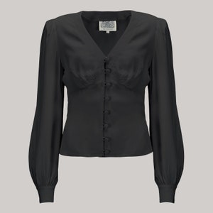 Jay Blouse in Black by the Seamstress of Bloomsbury - Etsy