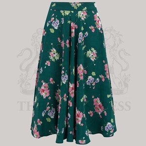 Isabelle Skirt in Green Mayflower by The Seamstress of Bloomsbury | Authentic Vintage 1940's Style