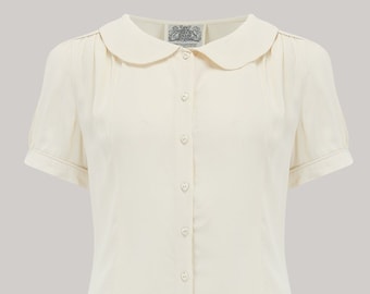 Jive Blouse in Cream by The Seamstress of Bloomsbury | Authentic Vintage 1940's Style