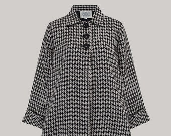 Swing Jacket in Houndstooth Check by The Seamstress of Bloomsbury | Authentic Vintage 1940's Style