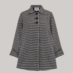 Swing Jacket in Houndstooth Check by The Seamstress of Bloomsbury | Authentic Vintage 1940's Style