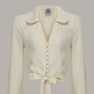 Clarice Blouse in Cream by The Seamstress of Bloomsbury Authentic Vintage 1940s Style image 1