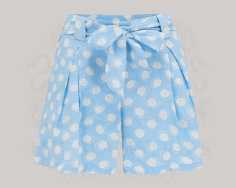 Emma Tap Shorts in Sky Blue Moonshine by The Seamstress of Bloomsbury | Authentic Vintage 1940's Style