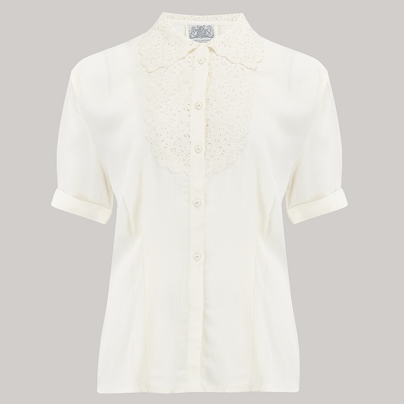 Lacey Blouse in Cream by The Seamstress of Bloomsbury Authentic Vintage 1940/'s Style