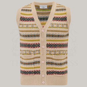 Men&#39;s Fair Isle Waistcoat | Vintage 1940s Style Women&#39;s Menswear | The Seamstress of Bloomsbury