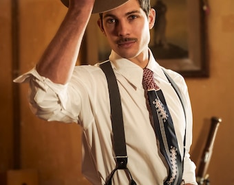 Camisa blanca con cuello de punta de lanza para hombre / Ropa masculina estilo vintage de los años 40 / The Seamstress of Bloomsbury