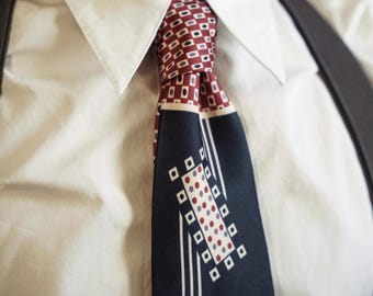 Corbata de seda artificial estilo Sinatra para hombre, años 40 / Accesorios vintage estilo años 40 / La costurera de Bloomsbury