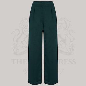 Tailored Audrey Trousers High Waisted, Wide Leg Women's Trousers by The Seamstress of Bloomsbury 1940s Authentic Vintage Style image 6