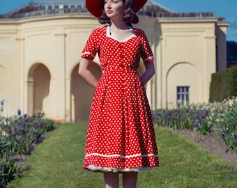 Francoise Dress in Red Polka | Vintage 1940s Women's Style | The Seamstress of Bloomsbury