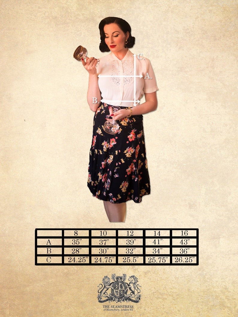 Lacey Blouse in Cream by The Seamstress of Bloomsbury Authentic Vintage 1940/'s Style