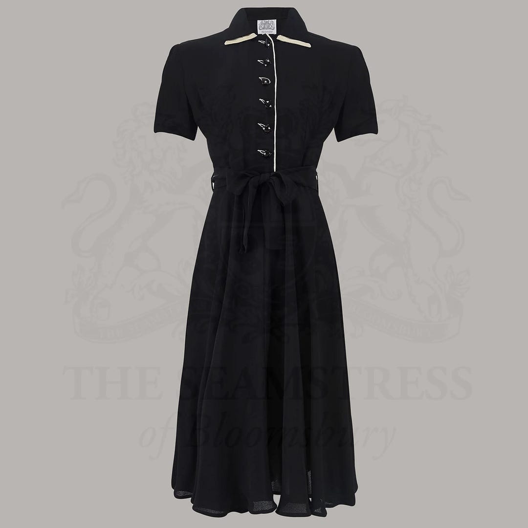 1940s Vera Tea Dress - Ocean Pearl main image 1