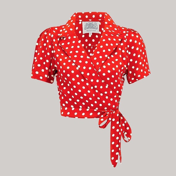red spot blouse