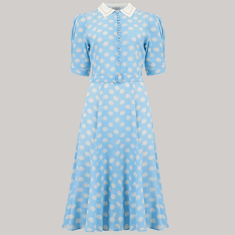 sky blue vintage dress