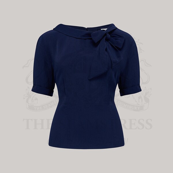Blouse Vintage Brodée WINDsMOOR - Taille 12 - Violette - Manches Courtes En Polyester