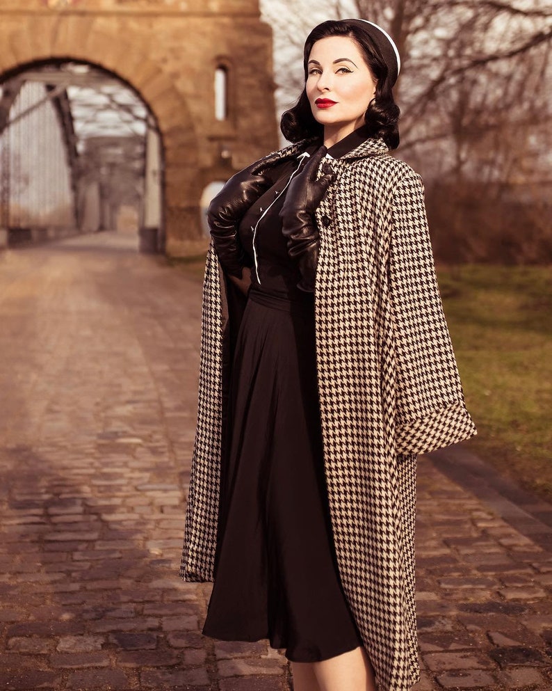 1940s Clothing & 40s Fashion or Women     43 Swing Coat in Houndstooth by The Seamstress of Bloomsbury | Classic Authentic Vintage Style Clothing  AT vintagedancer.com