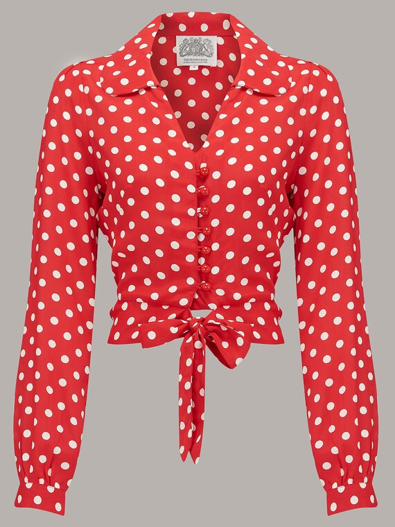 red spot blouse