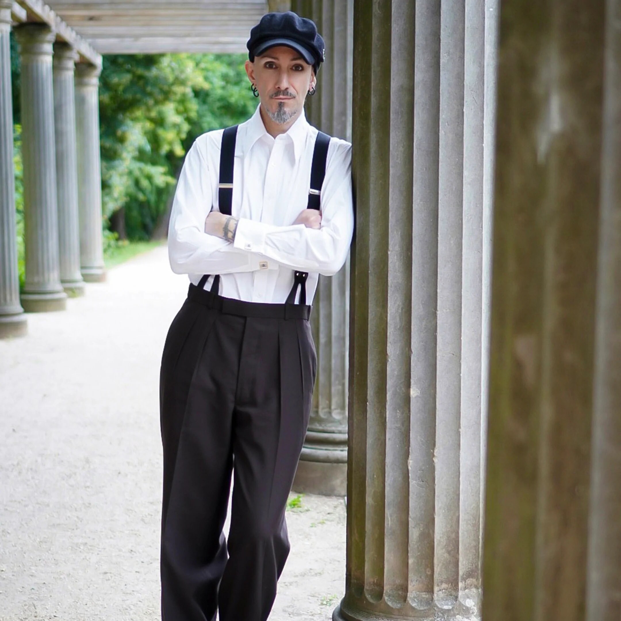 Fedora Men Wear 1940s Mens Hats Trouser Braces Authentic 1940s Handmade  Vintage Style Gunmetal, image size:2160x2160