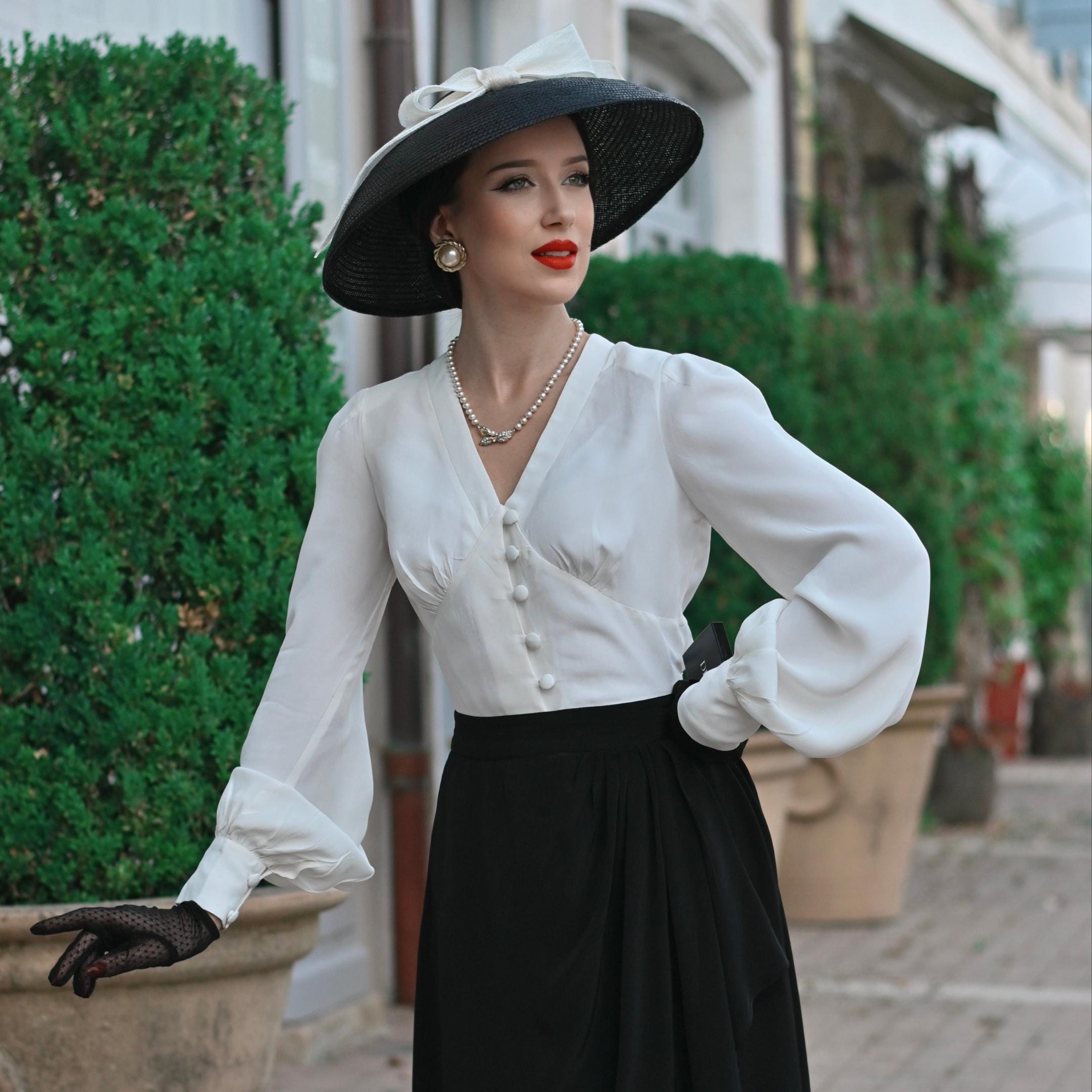 Vintage 1940s White Blouse White - Etsy