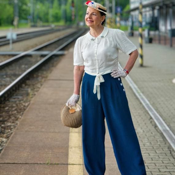 1940s navy pants - Etsy 日本