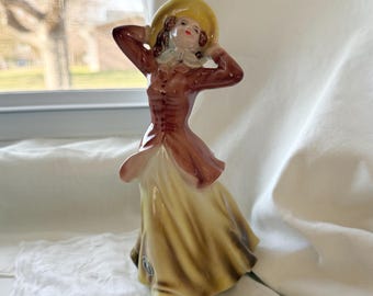 ヴィンテージのアールデコ調陶器製女性用頭飾り（チェコ？スウェーデン 