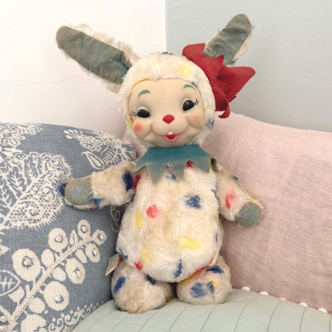 Rushton Jester Bunny, Rubber Face, Circus Edition, 1950’s, Rushton Star ...