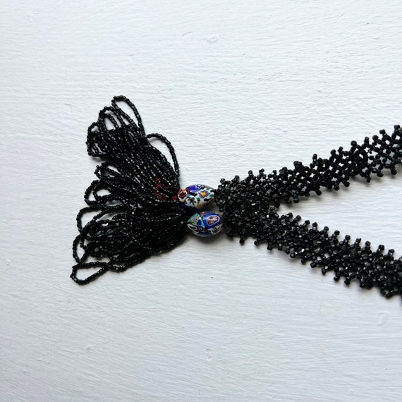 Antique Sautoir Flapper’s glass-bead rope necklac… - image 2